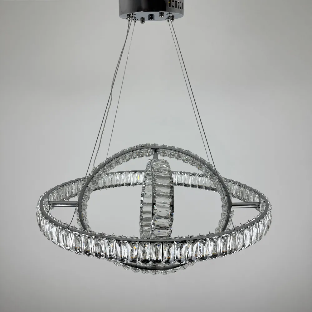 Підвісна кришталева люстра Earl Bright D8897-1000-3 CH 240W  - фото 15