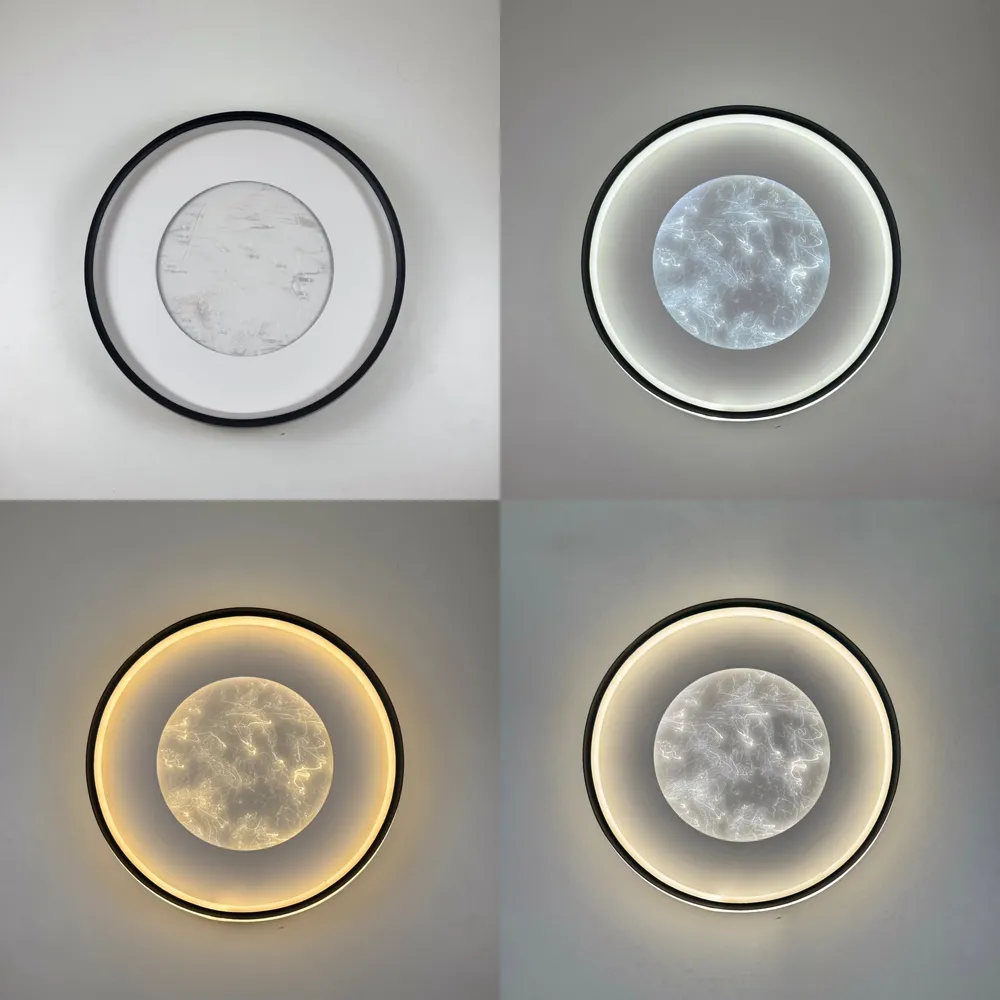Стельовий світлодіодний світильник Marble A3091-500C BK+WH 140W  - фото 5