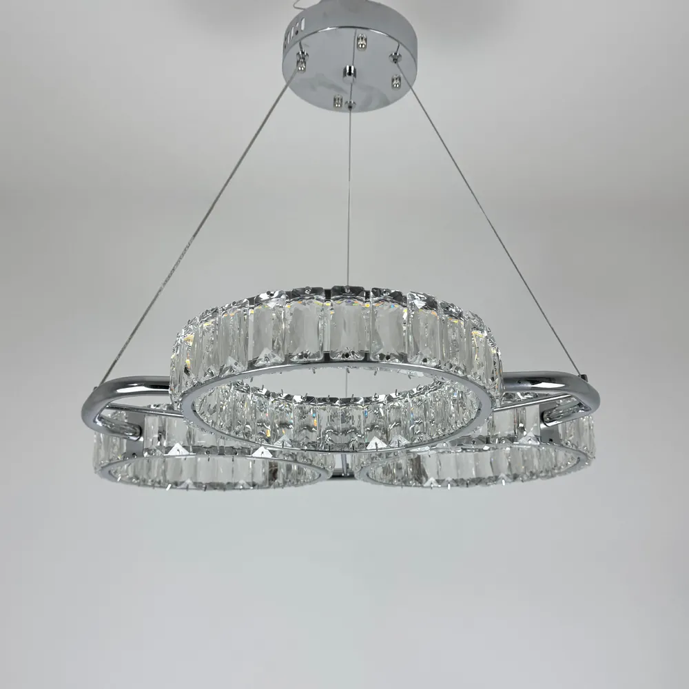 Підвісна кришталева люстра Earl Bright D8888-600-3 CH 150W  - фото 15