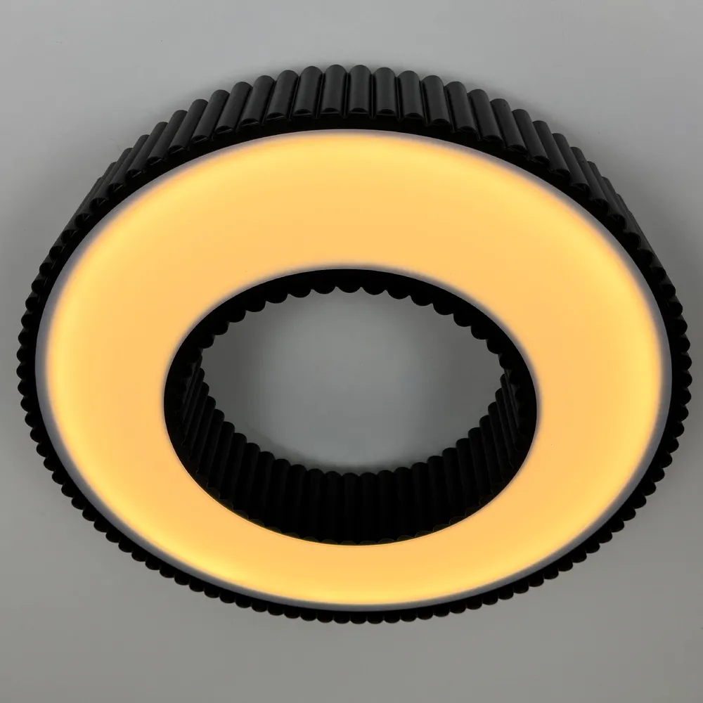 Стельовий світлодіодний світильник Corruga 9017-500 BK 120W  - фото 6