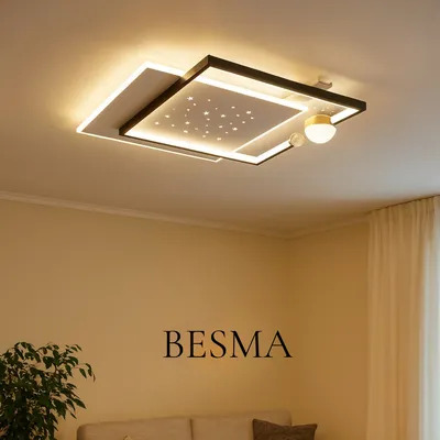 Стельова LED-люстра Starfall A3021-500S BK+WH 120W