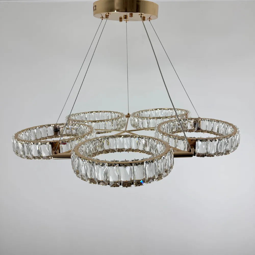 Підвісна кришталева люстра Earl Bright D8888-700-5 FGD 250W  - фото 9