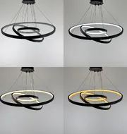 Люстра підвісна Modern Ring's 3213-60-40-20C BK B 110W  - фото 11