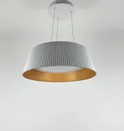 Підвісна люстра з декоративним абажуром Corruga BESMA 9065-450 WH 100W  - фото 4