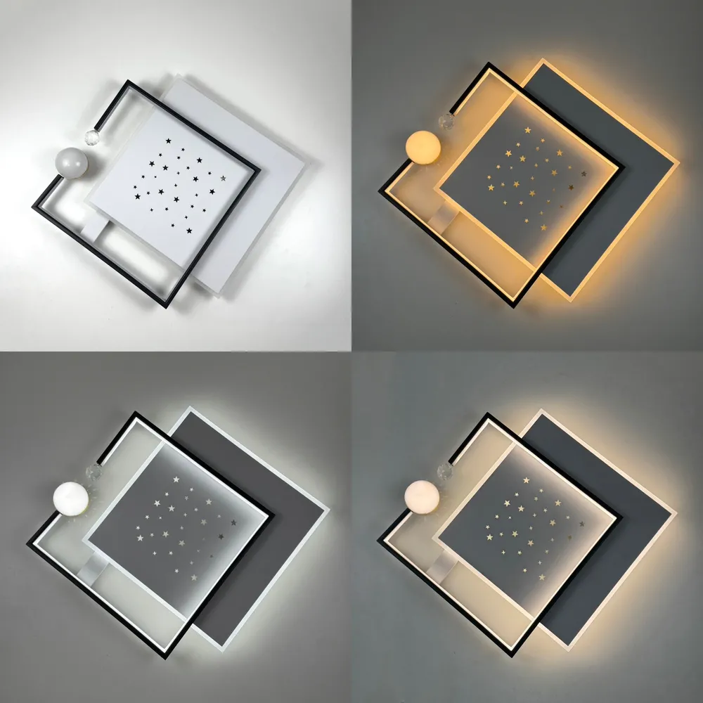Стельова LED-люстра Starfall A3021-500S BK+WH 120W  - фото 8