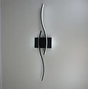 Хвилеподібне настінне LED бра Silk B377-1000 BK 60W