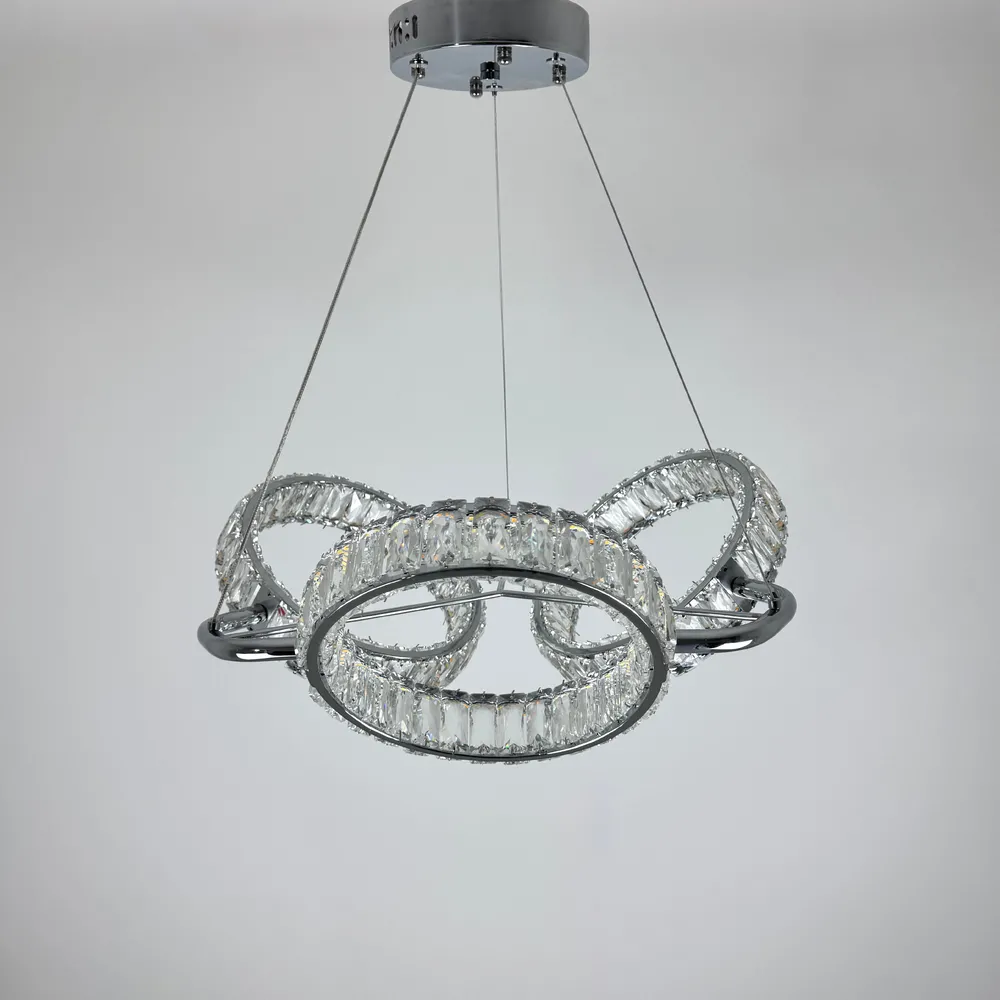 Підвісна кришталева люстра Earl Bright D8888-600-3 CH 150W  - фото 3