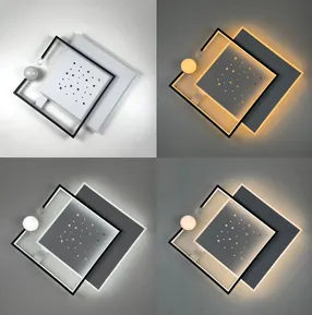 Стельова LED-люстра Starfall A3021-500S BK+WH 120W