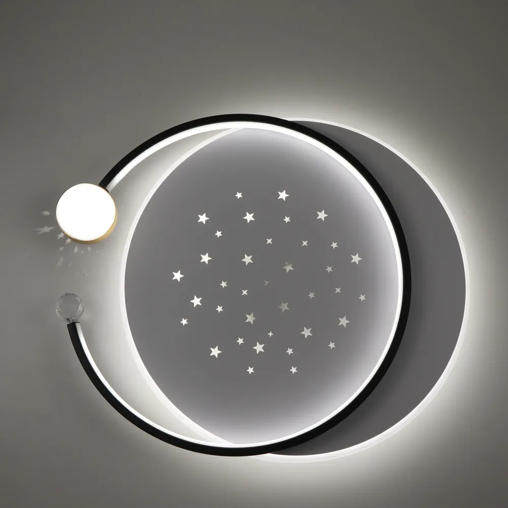 Стельова LED-люстра Starfall A3021-500C BK+WH 120W  - фото 8