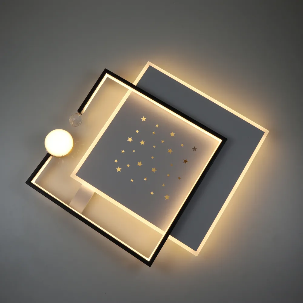 Стельова LED-люстра Starfall A3021-500S BK+WH 120W  - фото 14