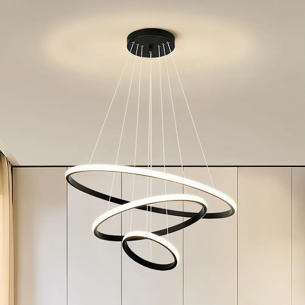 Люстра підвісна Modern Ring's 3213-60-40-20C BK A 110W 