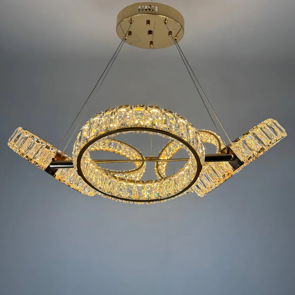 Підвісна кришталева люстра Earl Bright D8888-700-5 FGD 250W  - фото 5
