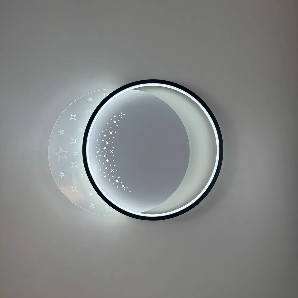 Стельова LED-люстра Starfall A12-6/2-500C BK+WH 130W  - фото 6