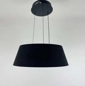 Підвісна люстра з декоративним абажуром Corruga 9065-450 BK 100W