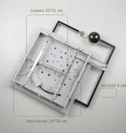 Стельова LED-люстра Starfall A3021-500S BK+WH 120W  - фото 7
