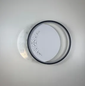 Стельова LED-люстра Starfall A12-6/2-500C BK+WH 130W