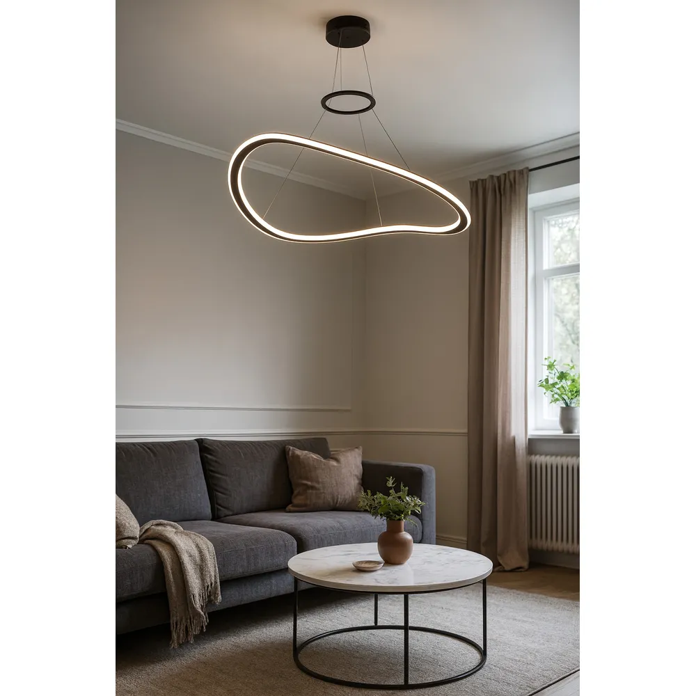 Підвісна LED-люстра Contour D166-600 BK 110W 