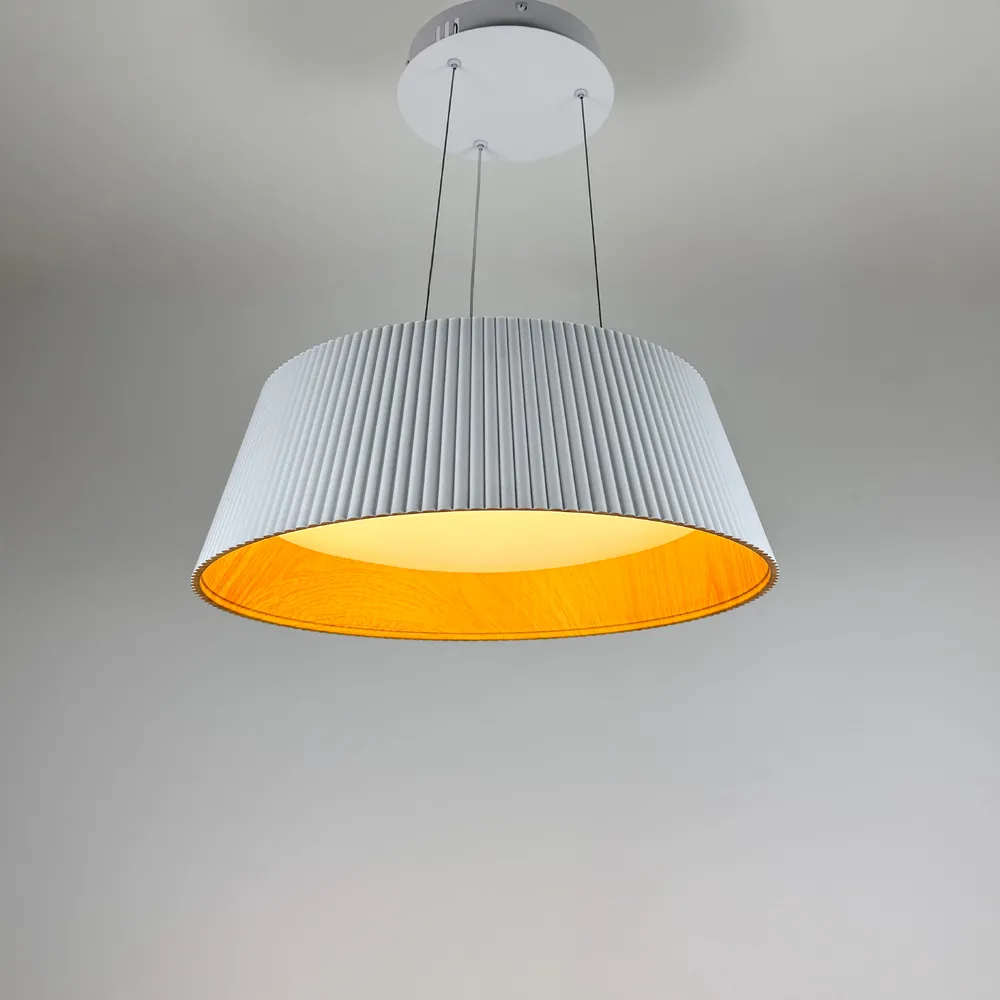 Підвісна люстра з декоративним абажуром Corruga BESMA 9065-450 WH 100W  - фото 6