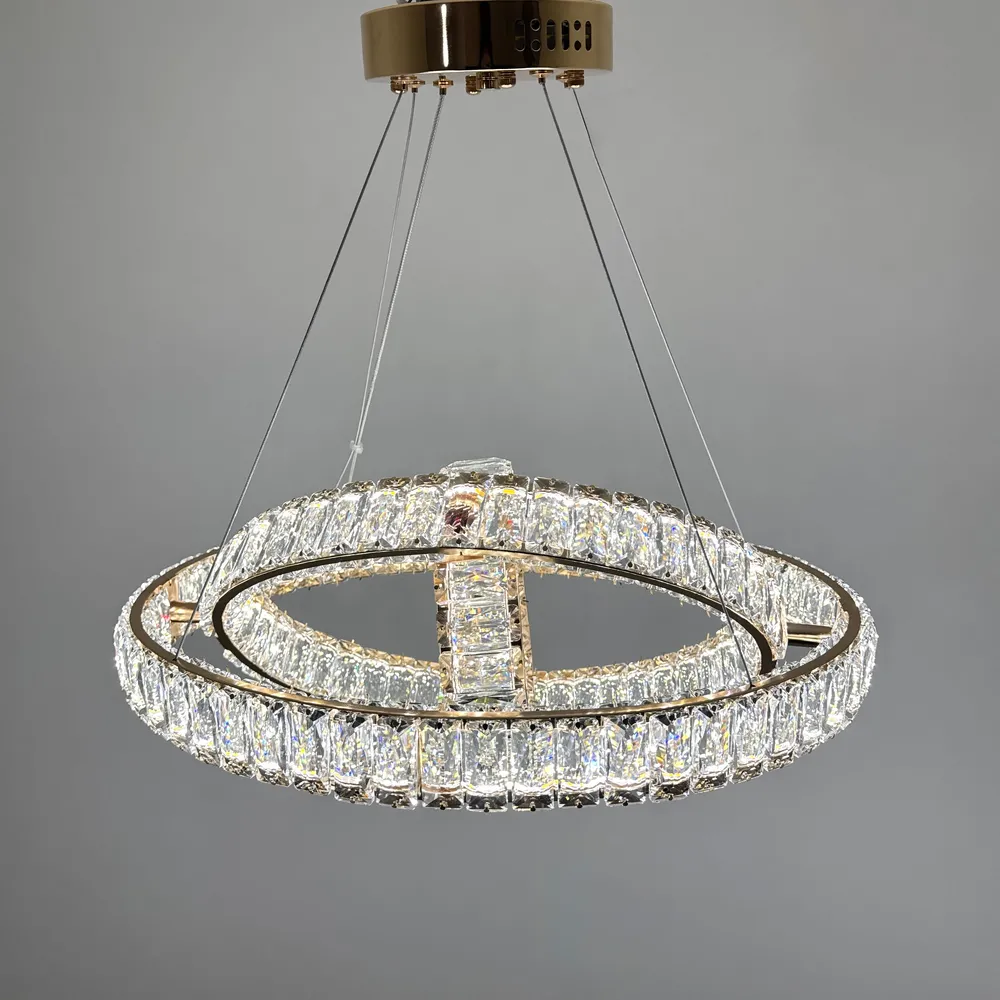 Підвісна кришталева люстра Earl Bright D8897-500-3 FGD 150W  - фото 3