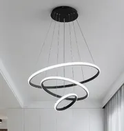 Люстра підвісна Modern Ring's 3213-60-40-20C BK A 110W  - фото 4