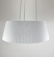Підвісна люстра з декоративним абажуром Corruga BESMA 9065-450 WH 100W  - фото 7