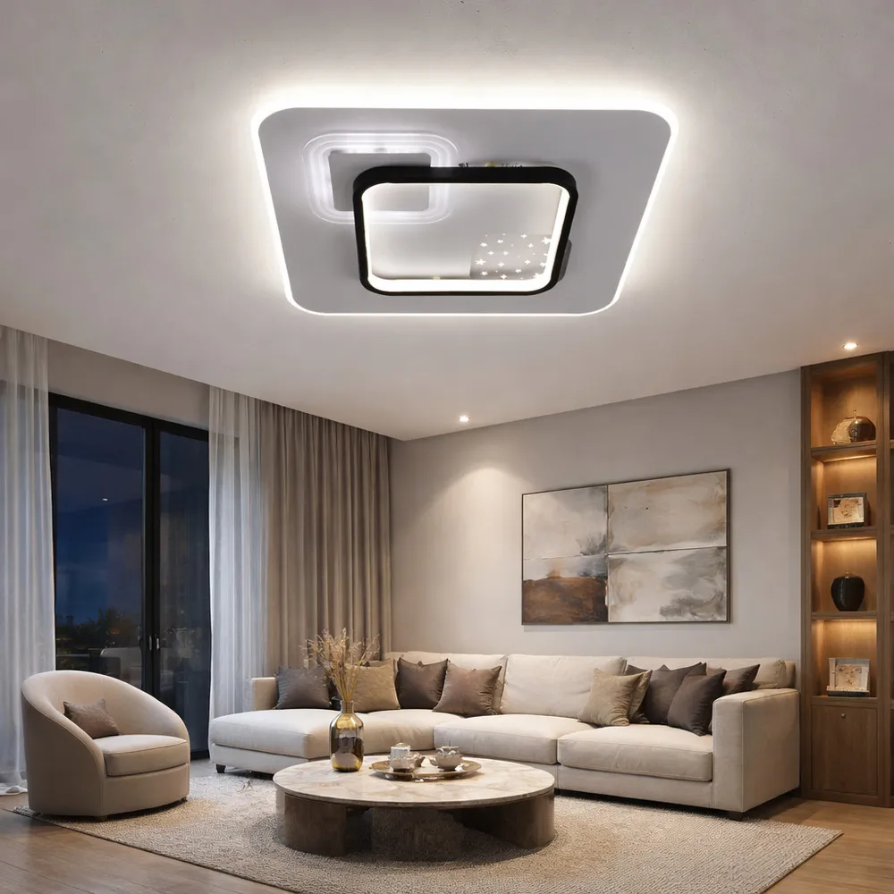 Стельова LED-люстра Starfall A3055-500S BK+WH 140W 