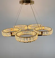 Підвісна кришталева люстра Earl Bright D8888-700-5 FGD 250W  - фото 8