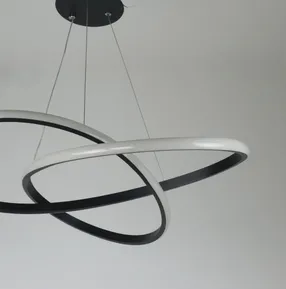 Підвісна світлодіодна люстра LOOP D801-500 BK 172W