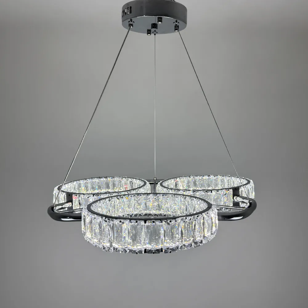 Підвісна кришталева люстра Earl Bright D8888-600-3 CH 150W  - фото 12