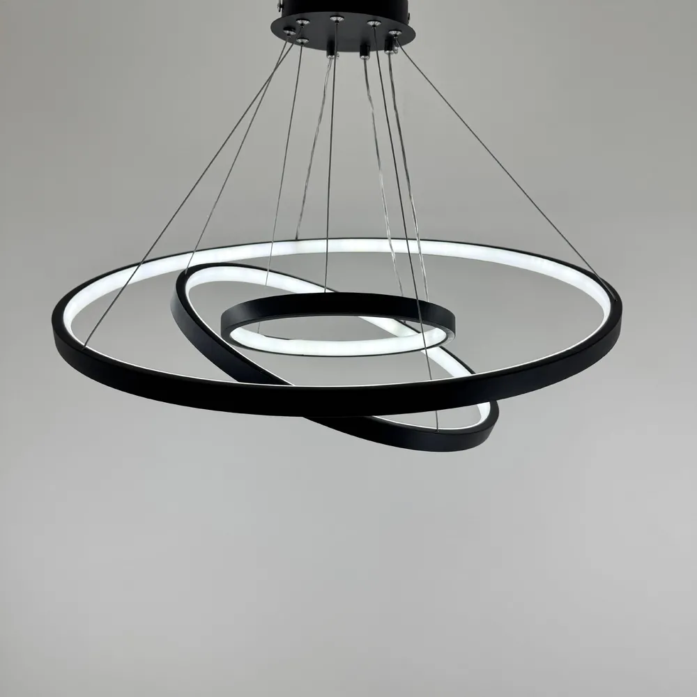 Люстра підвісна Modern Ring's 3213-60-40-20C BK B 110W  - фото 7