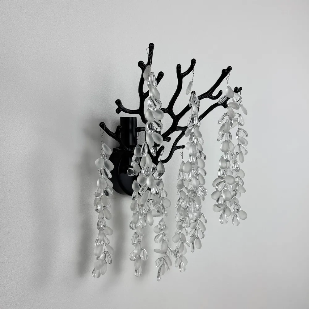 Wall Crystal Sconce Lilac P8080-2W BK  - фото 4