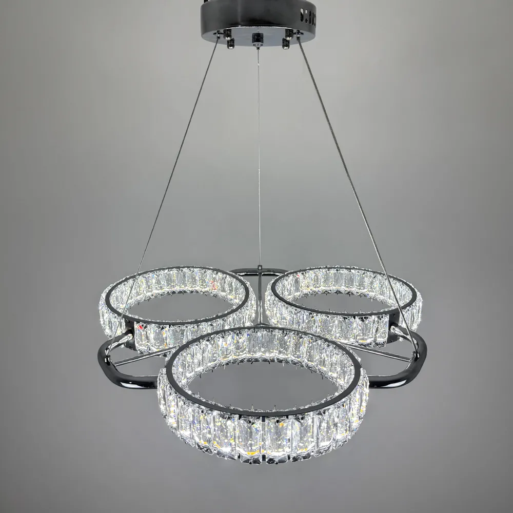 Підвісна кришталева люстра Earl Bright D8888-600-3 CH 150W  - фото 8