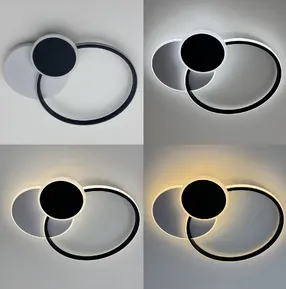 Ceiling Chandeliers “Halo” A3011-500C BK+WH