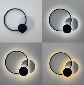 Ceiling Chandeliers “Halo” A3011-500C BK+WH