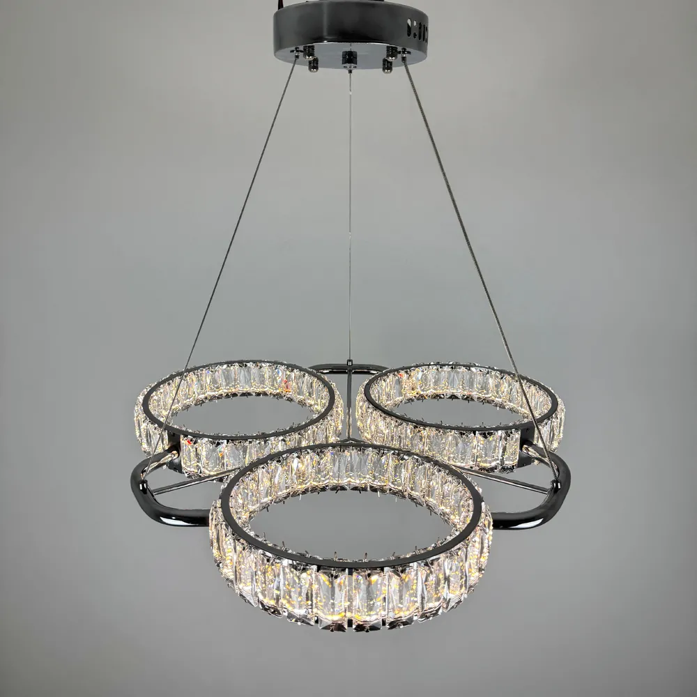 Підвісна кришталева люстра Earl Bright D8888-600-3 CH 150W 