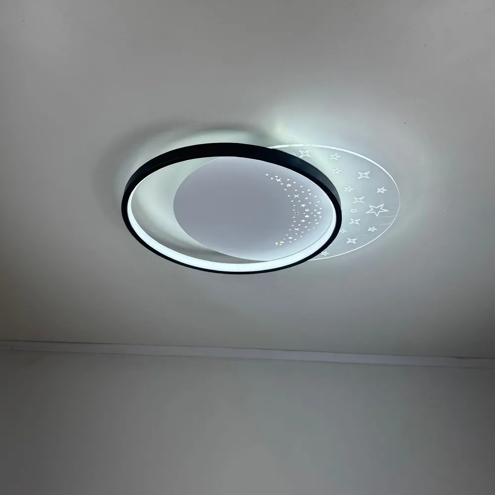 Стельова LED-люстра Starfall A12-6/2-500C BK+WH 130W  - фото 9