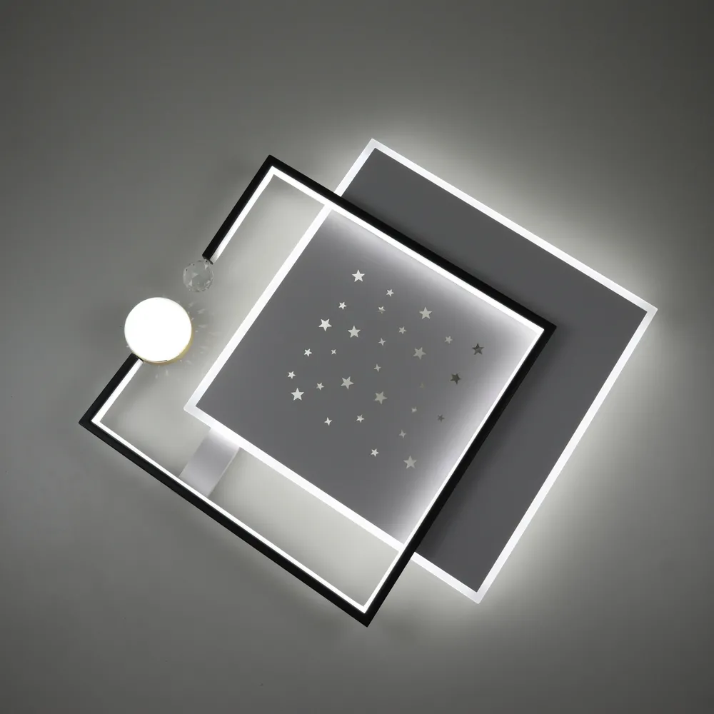 Стельова LED-люстра Starfall A3021-500S BK+WH 120W  - фото 13