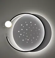 Стельова LED-люстра Starfall A3021-500C BK+WH 120W  - фото 8