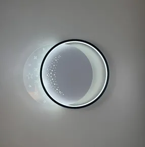 Стельова LED-люстра Starfall A12-6/2-500C BK+WH 130W