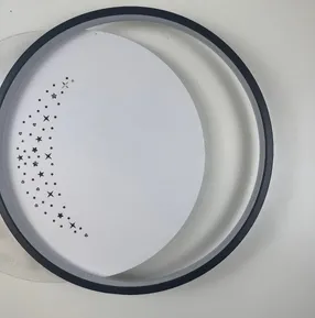 Стельова LED-люстра Starfall A12-6/2-500C BK+WH 130W
