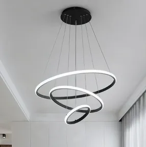 Люстра підвісна Modern Ring's 3213-60-40-20C BK A 110W