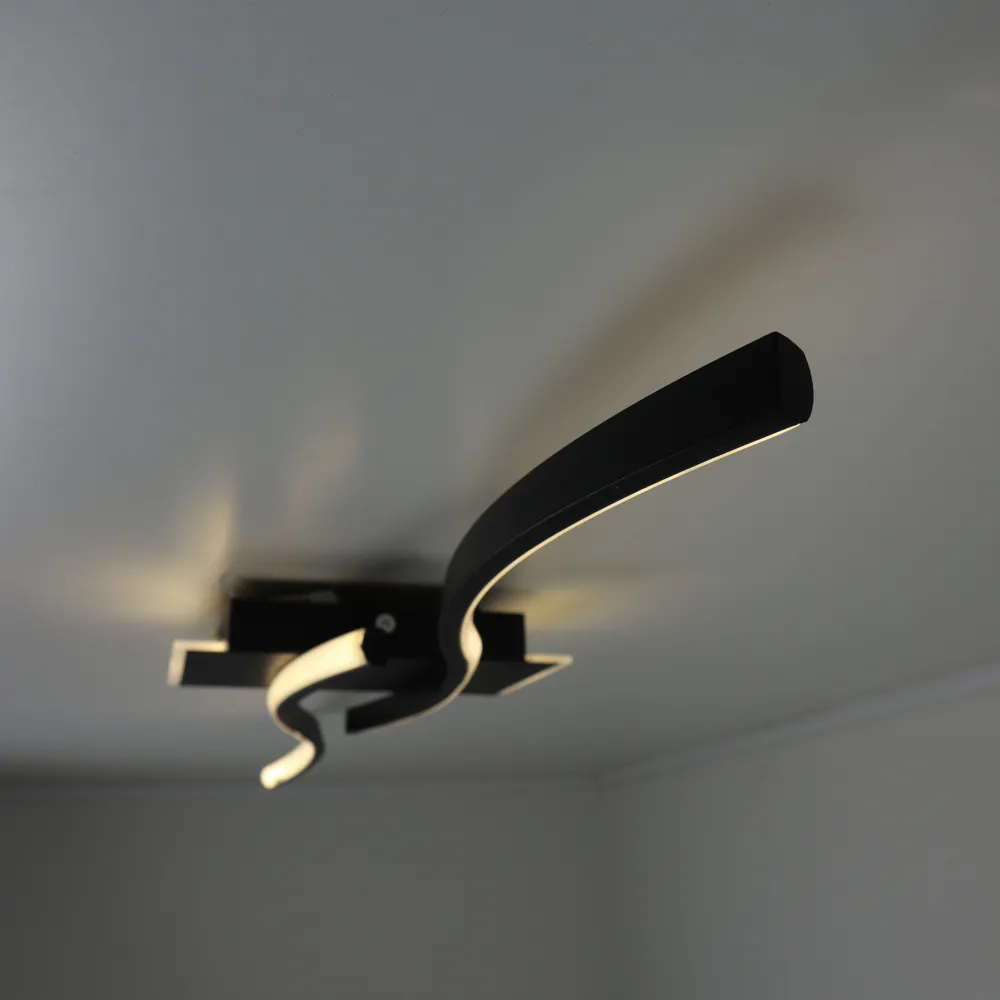 Хвилеподібне настінне LED бра Silk B377-1000 BK 60W  - фото 6