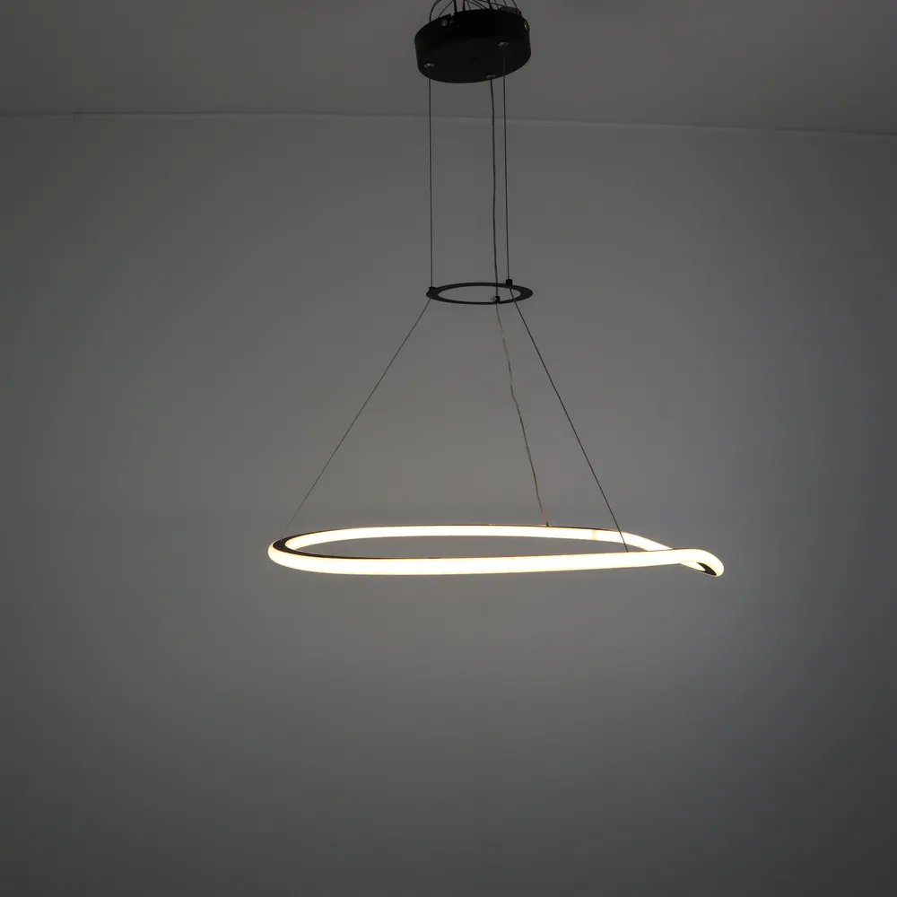 Підвісна LED-люстра Contour D166-600 BK 110W  - фото 7