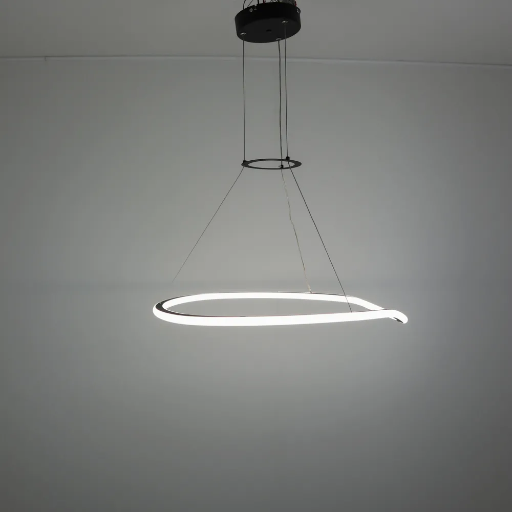 Підвісна LED-люстра Contour D166-600 BK 110W  - фото 3