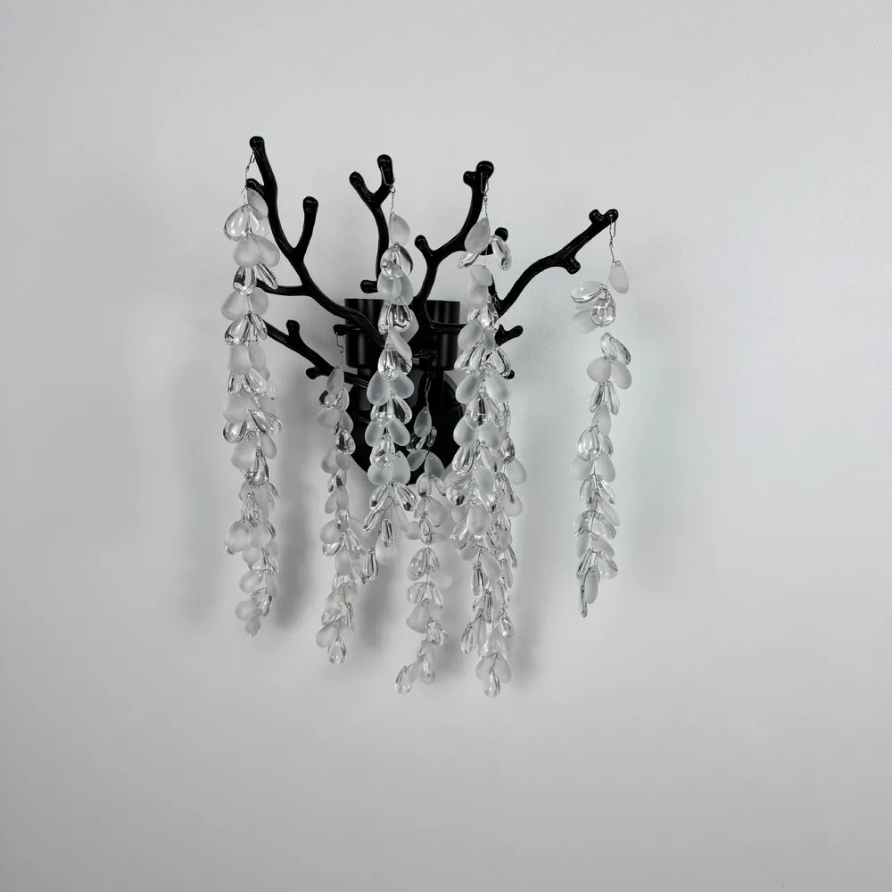 Wall Crystal Sconce Lilac P8080-2W BK  - фото 3