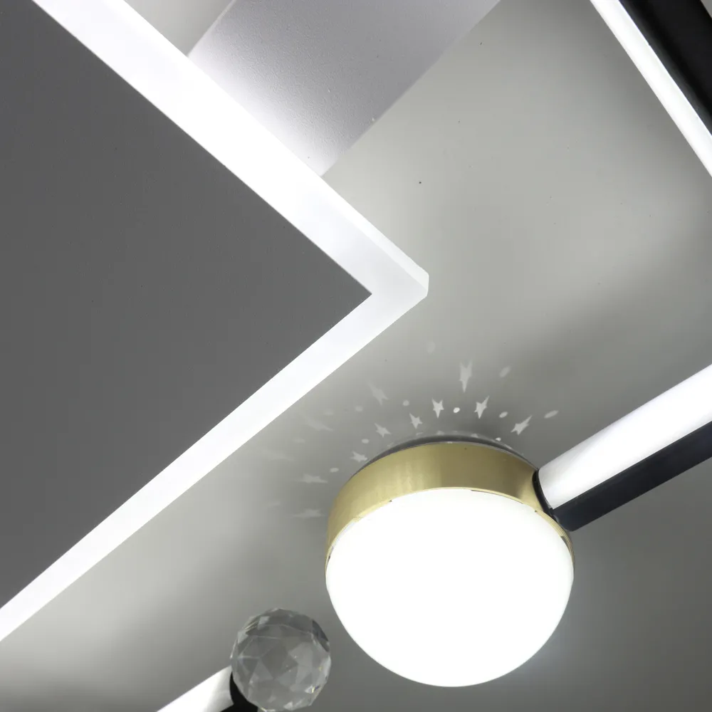 Стельова LED-люстра Starfall A3021-500S BK+WH 120W  - фото 6