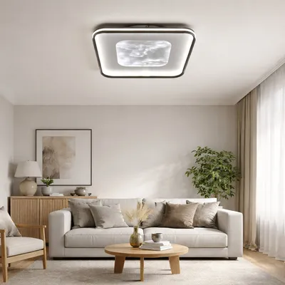 Потолочный светодиодный светильник Marble A3091-500S BK+WH 120W