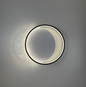 Стельова LED-люстра Starfall A12-6/2-500C BK+WH 130W