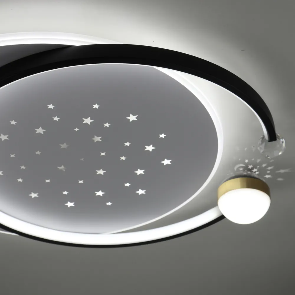 Стельова LED-люстра Starfall A3021-500C BK+WH 120W  - фото 10