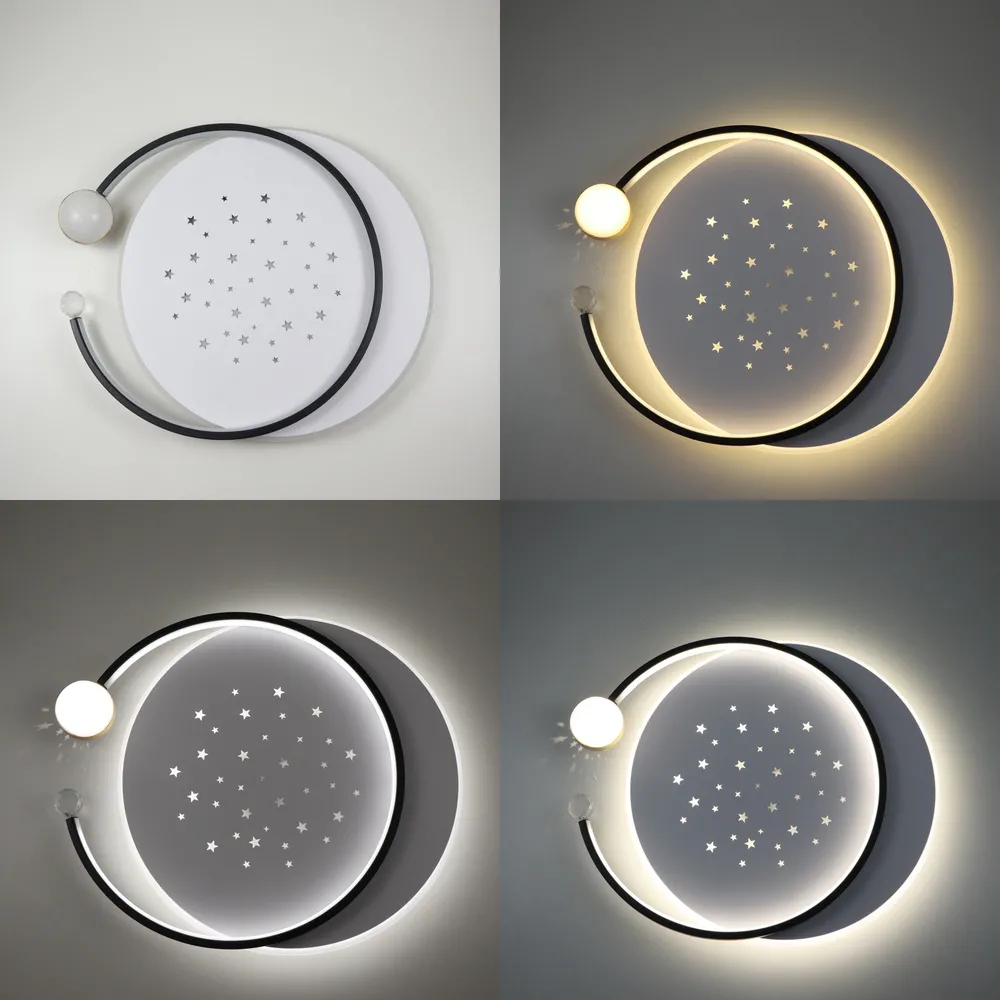 Стельова LED-люстра Starfall A3021-500C BK+WH 120W  - фото 5